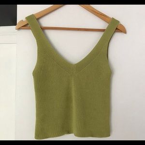 Frank and Oak green knit top 🍏